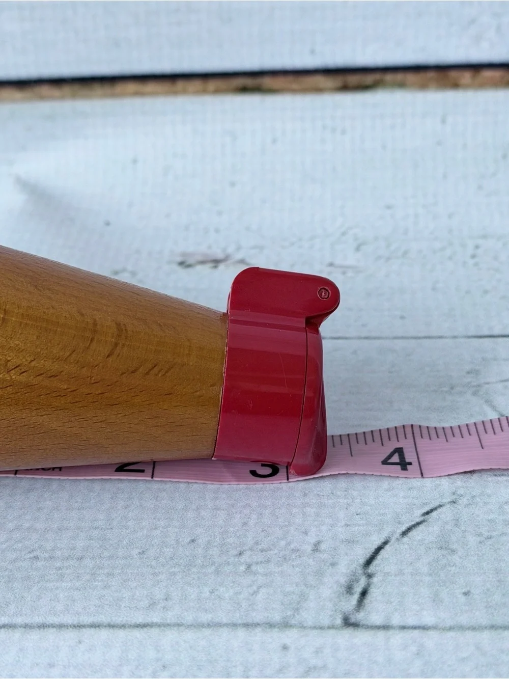 Red Topped Wooden Salt or Pepper Shaker